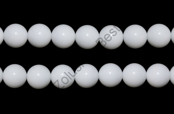 Бусины агата белого 8 мм, круглые, фарфор, 46 шт в Горно-Алтайске