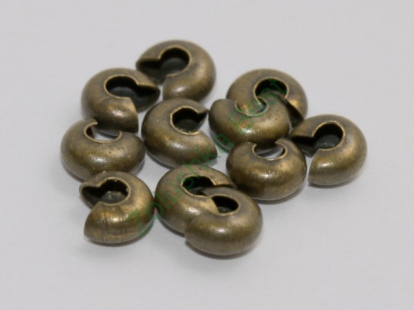 Обжимные бусины 4×2,1 мм, бронза, 110 шт в Горно-Алтайске