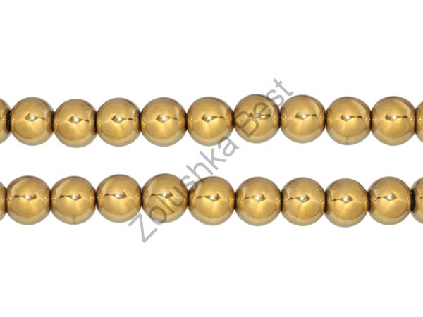 Бусины гематита золотого 6 мм, круглые, натур., 75 шт  в Горно-Алтайске