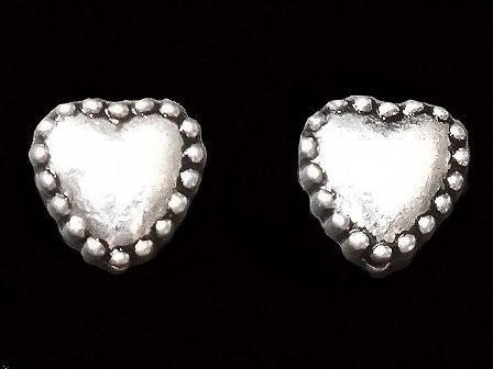 Бусина металлическая, сердце, 7×7×4 мм, серебро, 10 шт в Горно-Алтайске