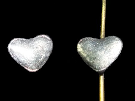 Бусина металлическая, сердце, 5×6×3 мм, серебро, 20 шт в Горно-Алтайске
