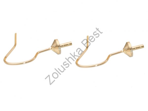 Швензы крючки 18×18 мм, позолоченные, золото, 1 пара в Горно-Алтайске